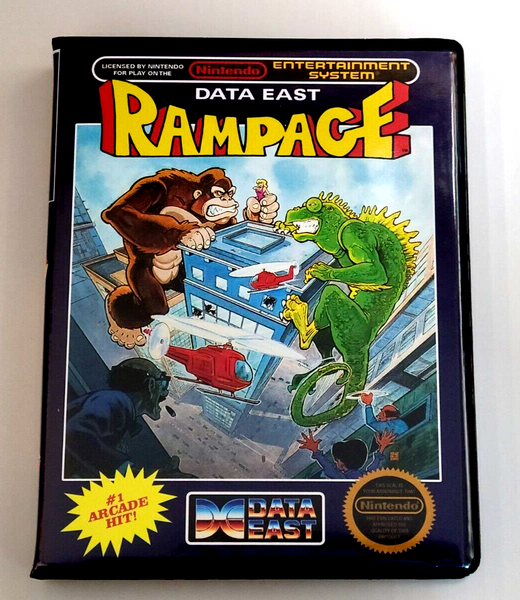 Front view of a Cart Armor® Rampage Nintendo NES Premium 8-bit Clamshell Case
