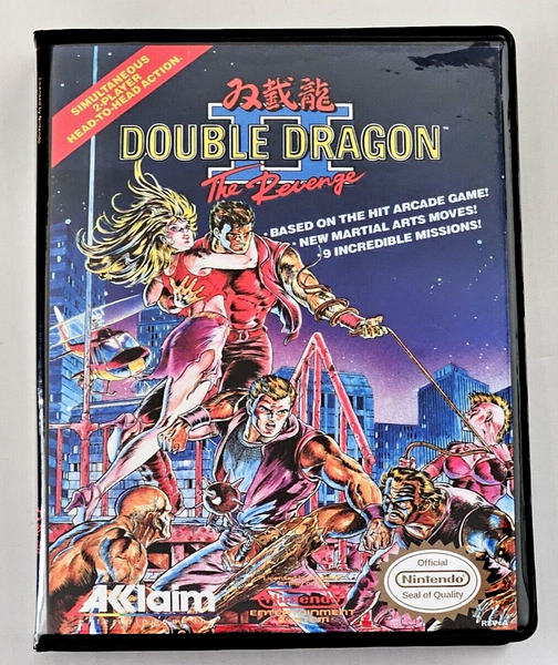 Front view of a Cart Armor® Double Dragon II The Revenge Nintendo NES Premium 8-bit Clamshell Case