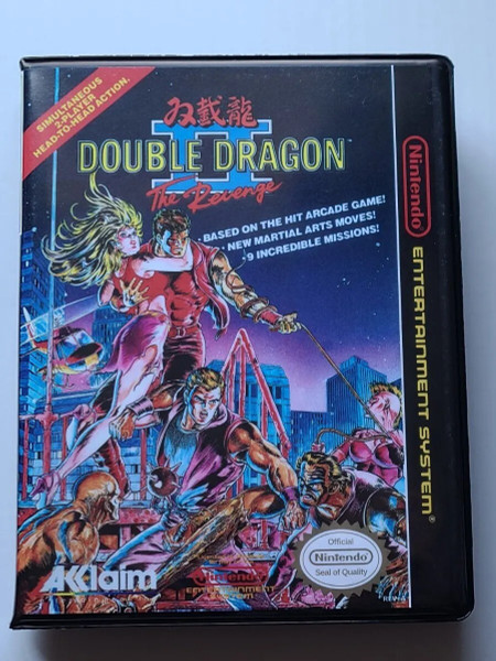 Front view of a Cart Armor® Double Dragon II The Revenge Nintendo NES Premium 8-bit Clamshell Case