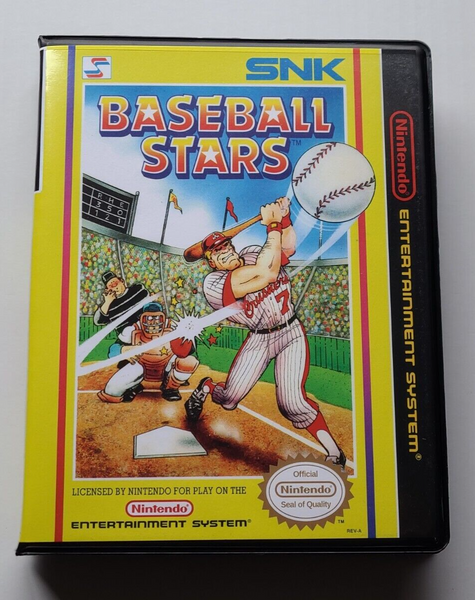 Front view of a Cart Armor® Baseball Stars Nintendo NES Premium 8-bit Clamshell Case