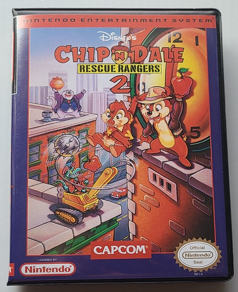 Front view of a Cart Armor® Chip 'N Dale Rescue Rangers 2 Nintendo NES Premium 8-bit Clamshell Case