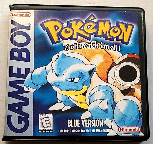 Front view of a Cart Armor® Pokemon Blue Version Game Boy Premium Clamshell Case