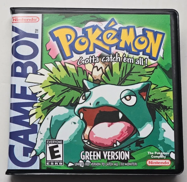 Front view of a Cart Armor® Pokemon Green Version Game Boy Premium Clamshell Case