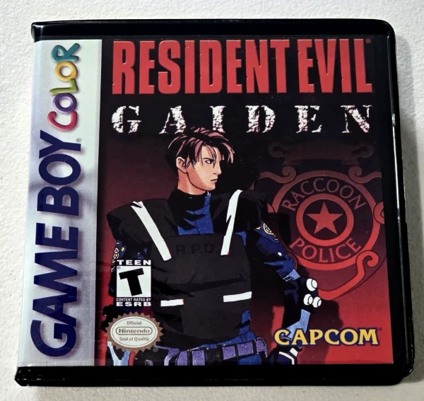 Front view of a Cart Armor® Resident Evil Gaiden Game Boy Color Premium Clamshell Case