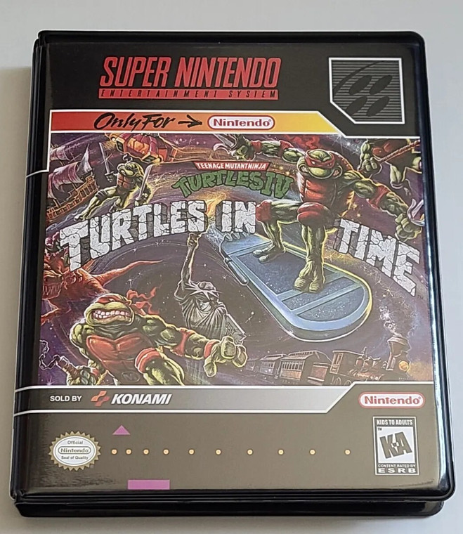 Teenage Mutant Ninja Turtles IV 4 In Time TMNT CASE ONLY Super Nintendo SNES Box