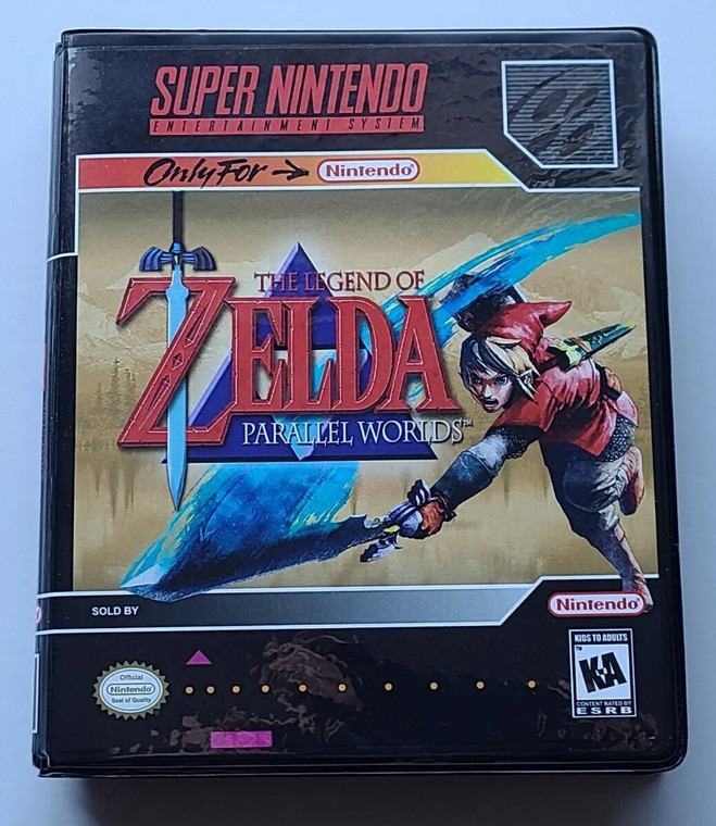 The Legend of Zelda: Parallel Worlds CASE Super Nintendo SNES Box BEST Quality