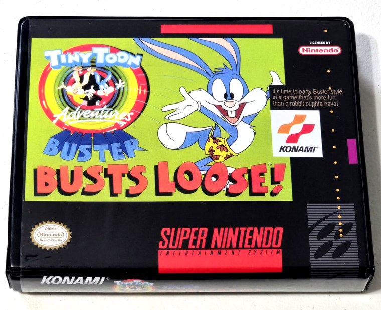 Tiny Toons Buster Busts Loose! CASE ONLY Super Nintendo SNES Box