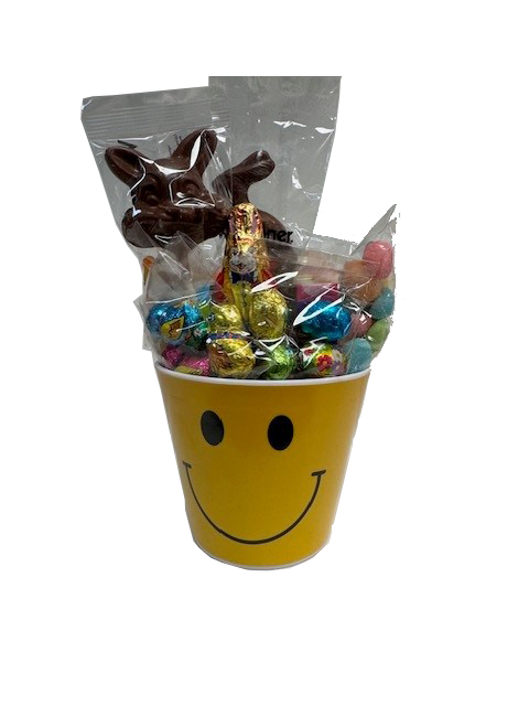 EASTER BASKET - 4" Melamine Smiley Face Basket