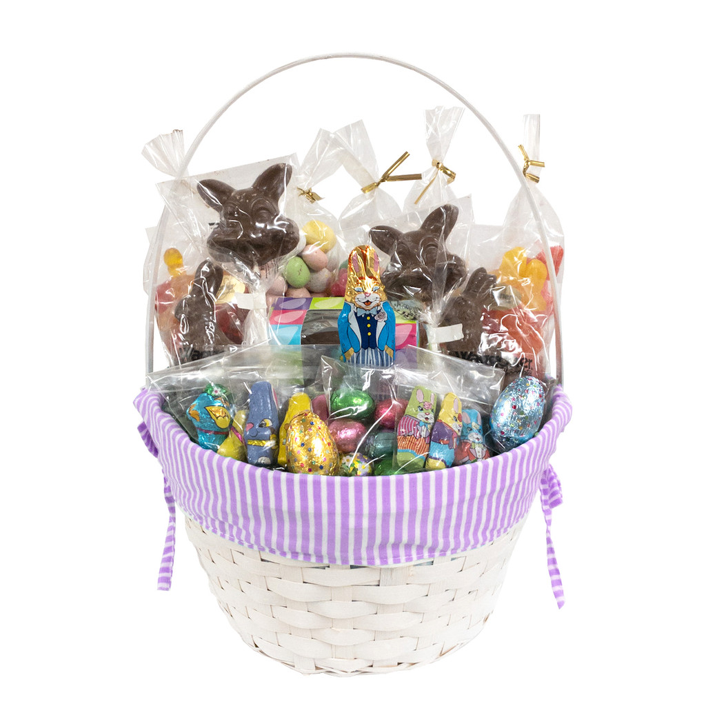 EASTER BASKET - BAMBOO STRIPE BASKET