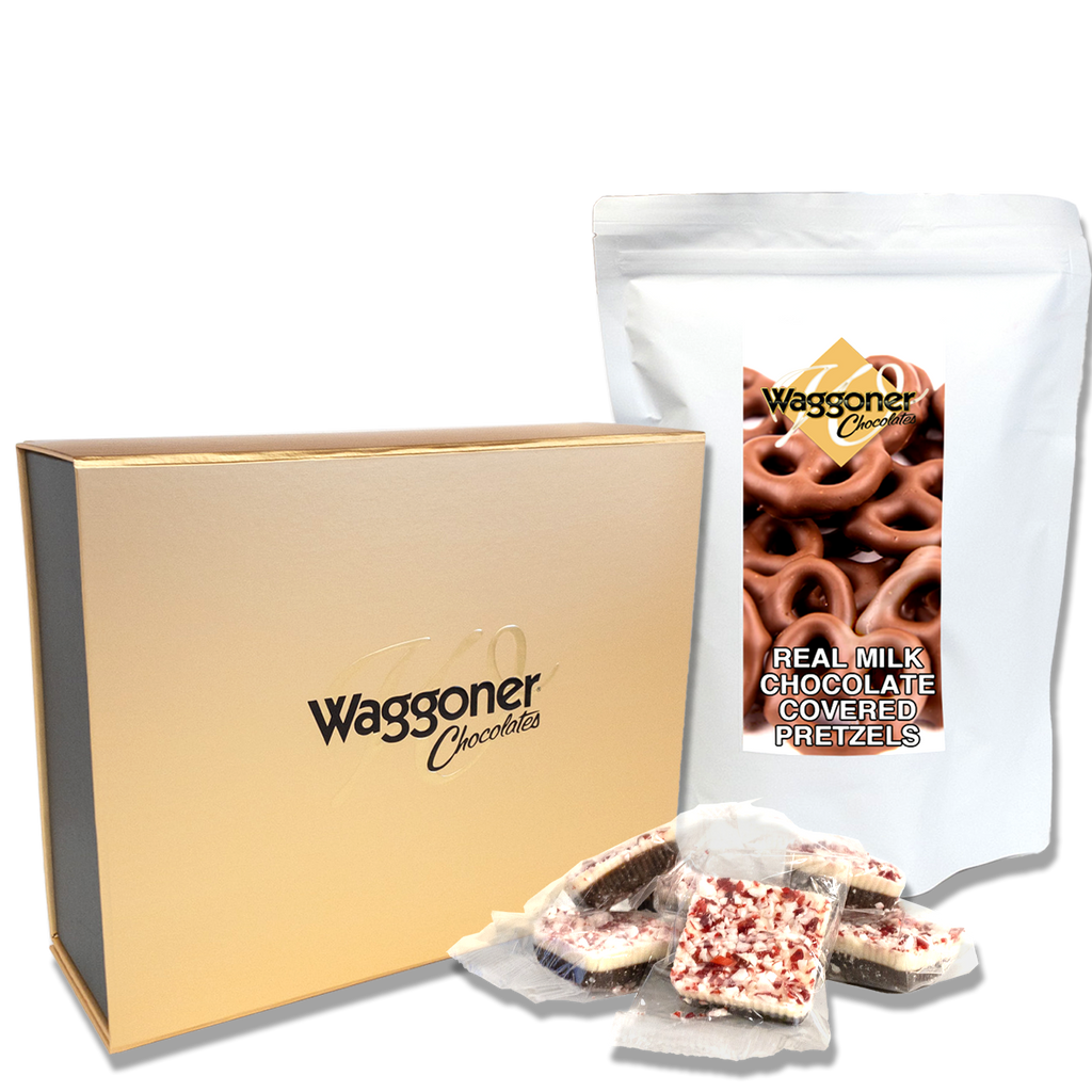 Peppermint Bark 4 lbs. with FREE 1.5 lb. Milk Cocktail Pretzel Bag