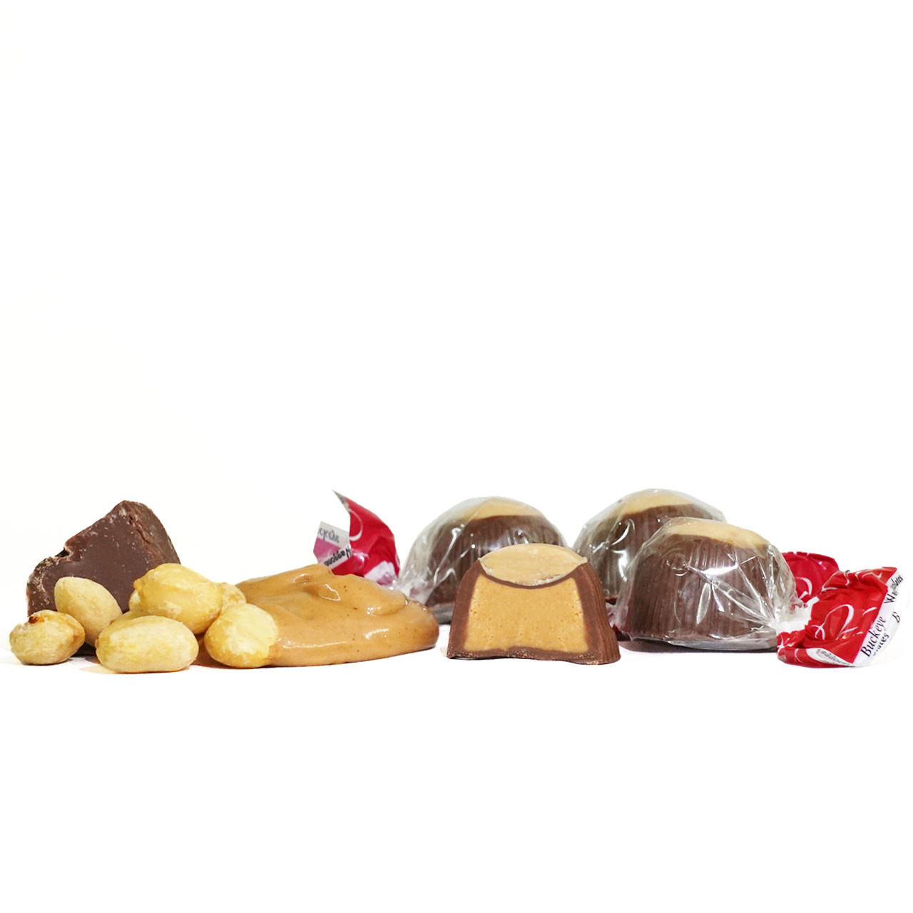 5 lbs Individually Wrapped Milk Chocolate Buckeyes