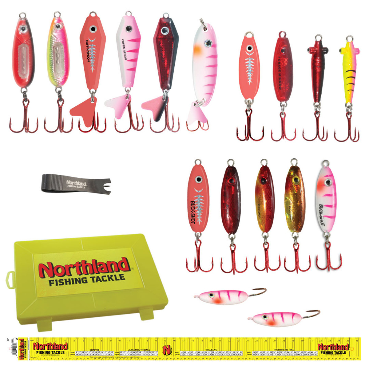 25pcs Metal Spoon Fishing Lure Kit With Free Fishing Tackle Box