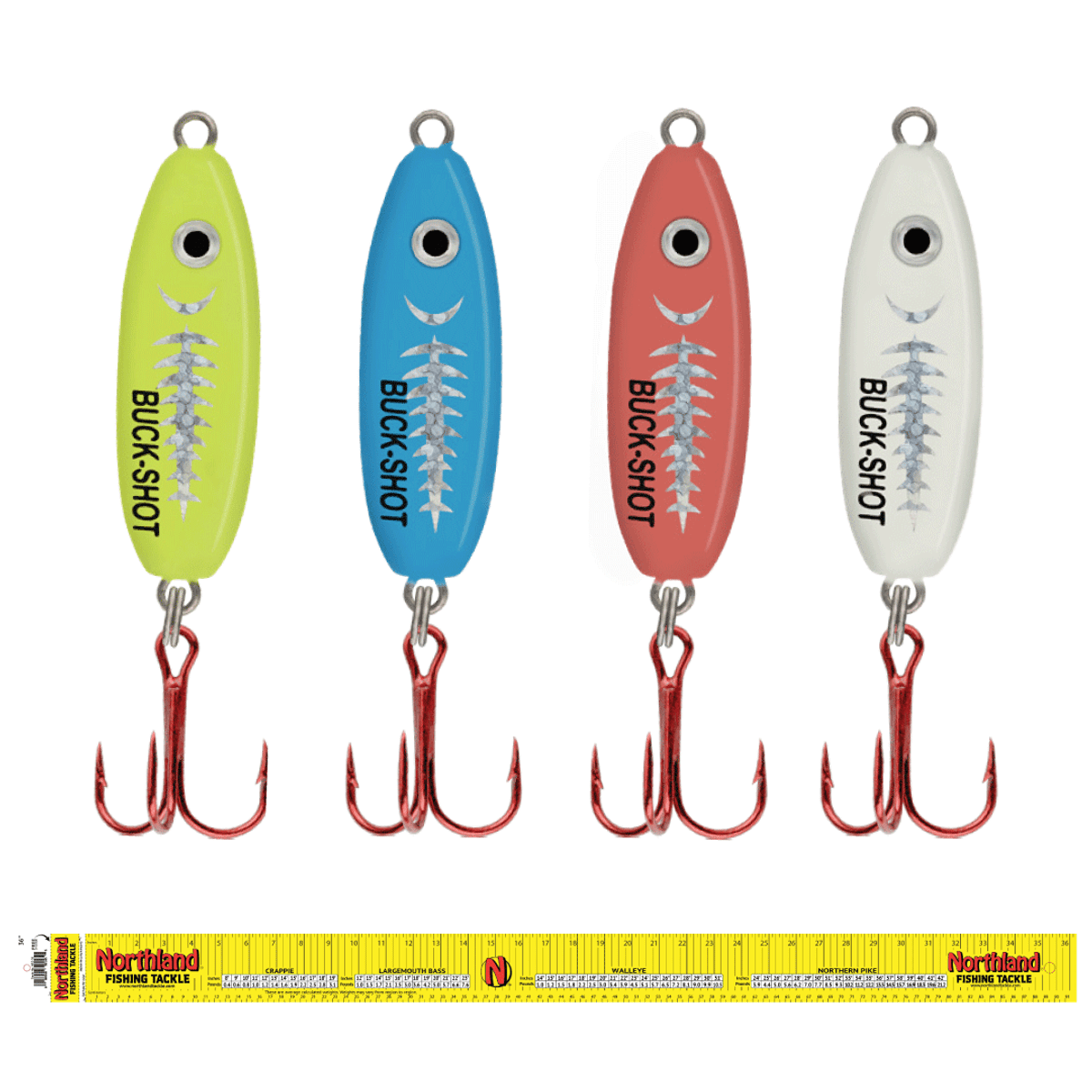  Northland Tackle Glo-Shot Jig - 1/4 Oz - 2/Card - Super-Glo  Chub : Sports & Outdoors