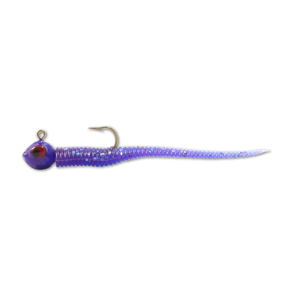 Purple Plastic Fishing Worms Hook Sinker Stock Photo 46536313