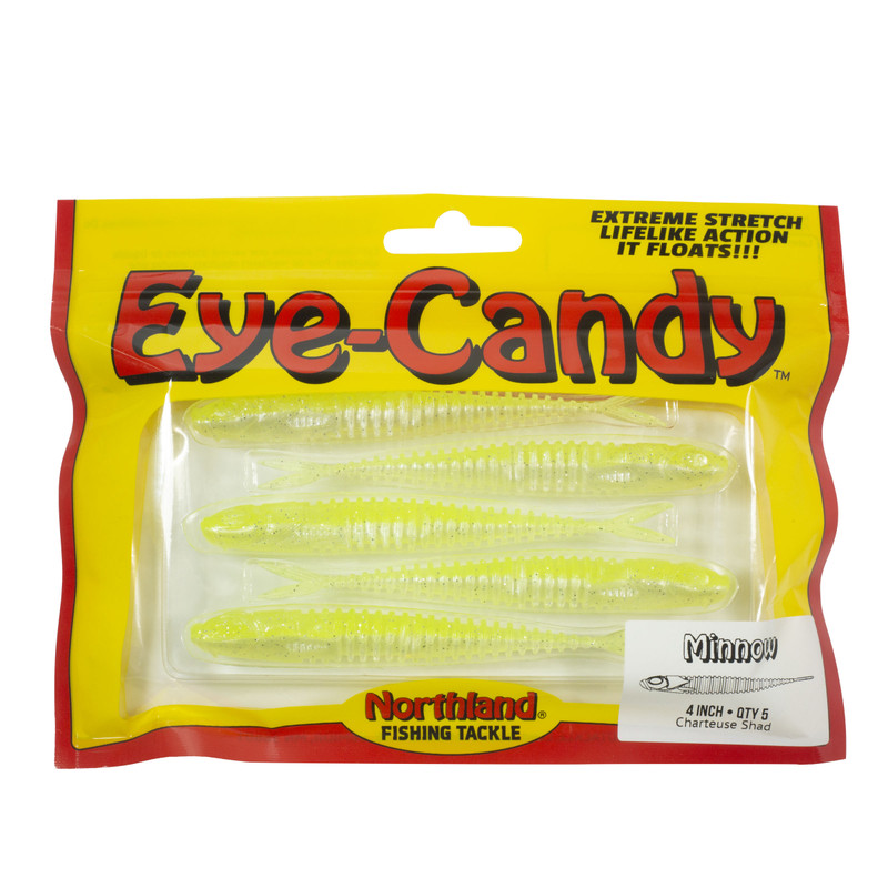 4) 1/8 Oz Gabarit Crappie Style Minnow Avec Un Crochet à