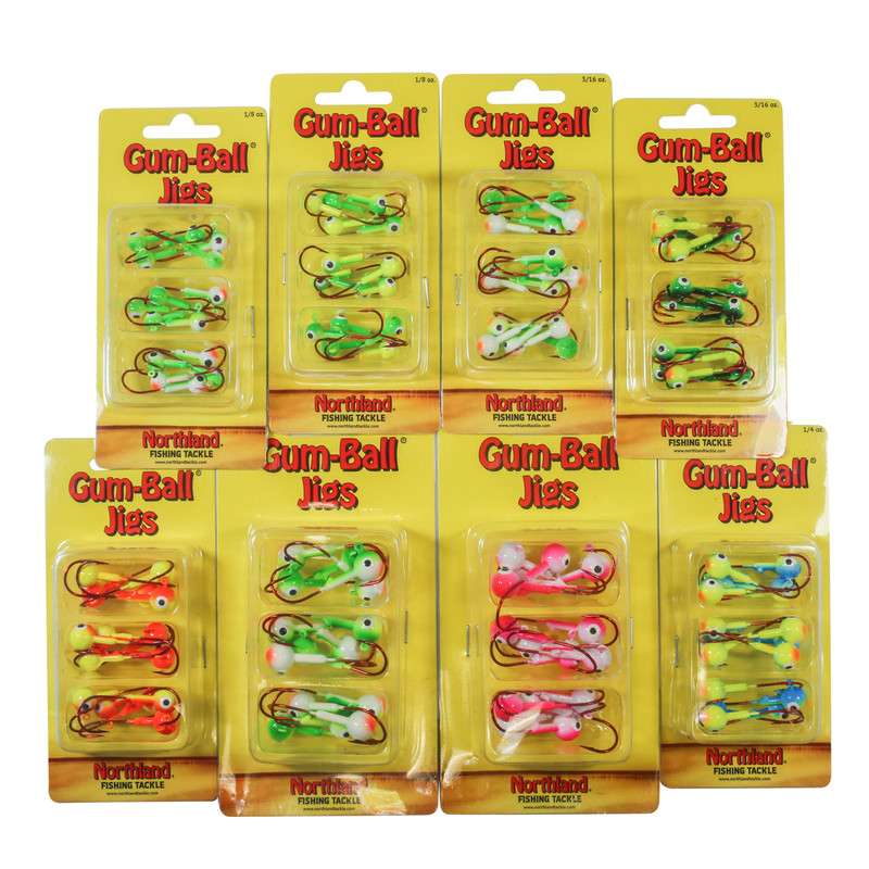 GUM-BALL JIG ASSORTMENT - 120 PIECE JIG ASSORTMENT - ASSORTED COLORS