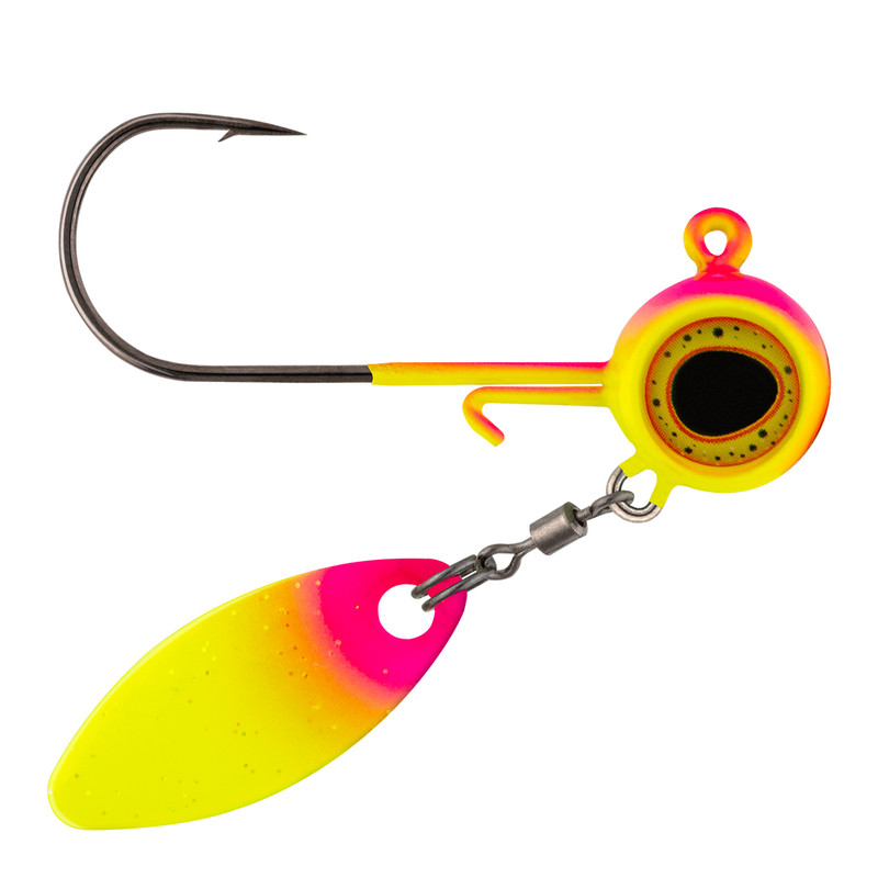 Northland Fishing Tackle Deep Vee Flashtail Jig Walleye Fishing Lure,  Keeled Jig Head Design with Sharp Hooks and Flash Tail Skirt, 1/16 Oz to  3/8 Oz