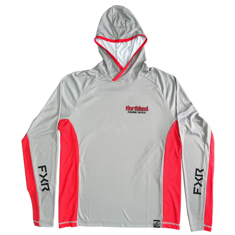 NORTHLAND TACKLE HOODED PERFORMANCE SHIRT GRAY SMALL