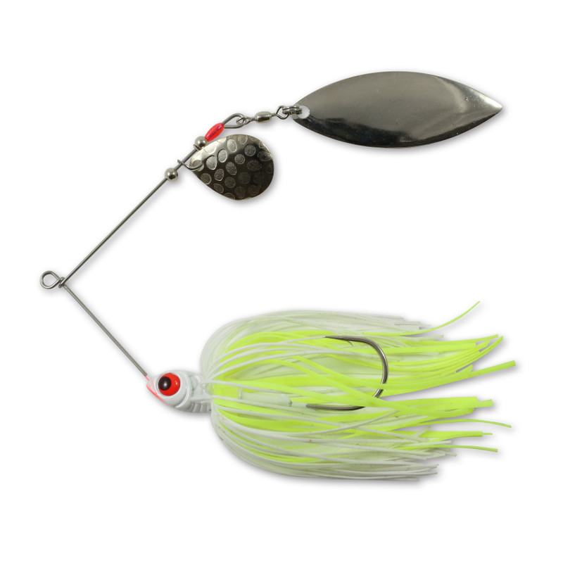 Spinnerbait - KP-1 - Hidden Weight - RED Blade - Double Willow
