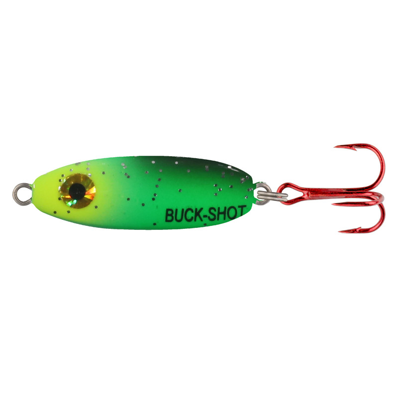 Northland Glass Buck-Shot Spoon 1/8oz Silver Fluorescent Chartreuse -  Gagnon Sporting Goods