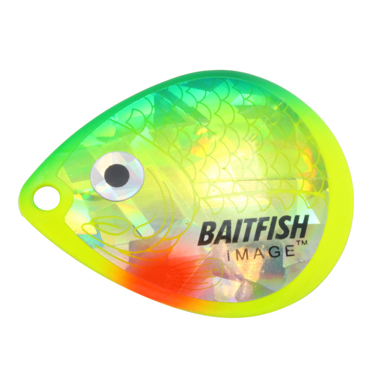 COLORADO blades # 4.5 BAITFISH PRISM CHARTREUSE/BLACK