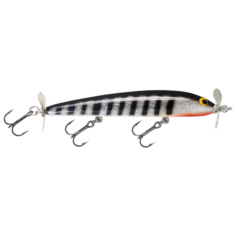 BangOLure Spin Tail 5 - Black Stripes on Silver Foil