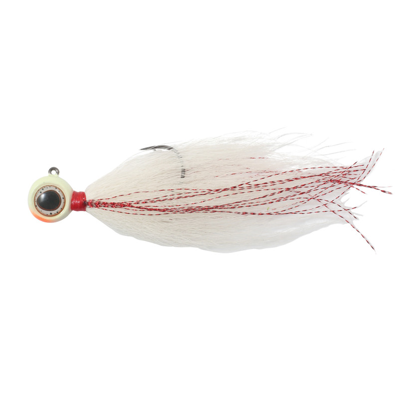  Spro Bucktail Jig-Pack of 1, Red/White, 3/8-Ounce