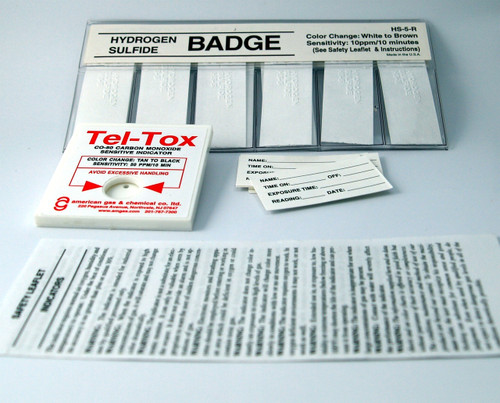 HS-5K Hydrogen Sulfide Color Change Badge Kit HS-5K Hydrogen Sulfide Color Change Badge Kit
