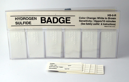 HS-5R-10 Hydrogen Sulfide Color Change Badge Refills HS-5R-10 Hydrogen Sulfide Color Change Badge Refills