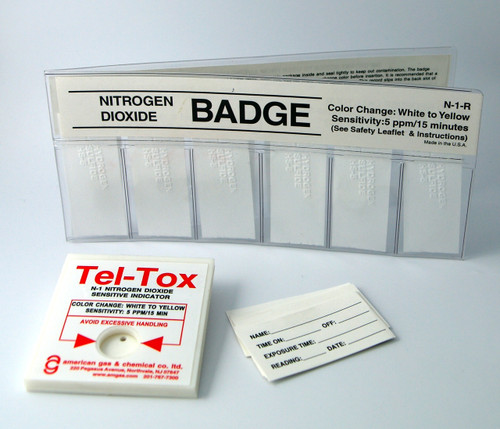 N-1K Nitrogen Dioxide Color Change Badge Kit N-1K Nitrogen Dioxide Color Change Badge Kit