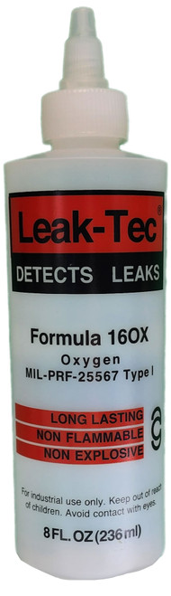 Leak-Tec 16OX leak detector for oxygen systems.