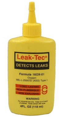 16OX-01 Leak-Tec leak detector for Oxygen Systems (12) 4oz bottles
