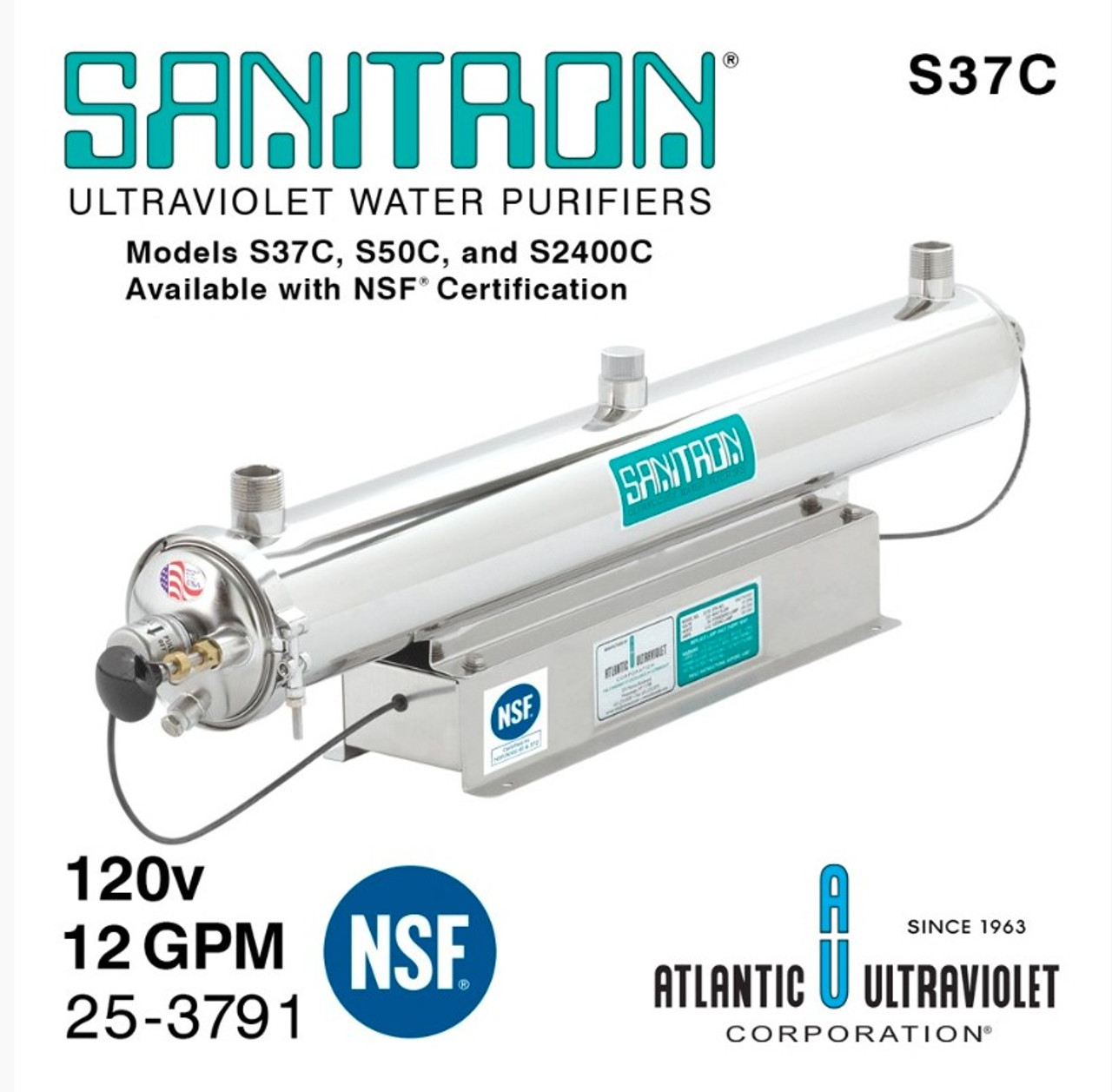 Atlantic UV Sanitron S37C UV Water Purifier 25-3791