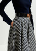 Essentiel Antwerp Hat pleated midi skirt with check pattern