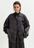 Essentiel Antwerp Ilorin Oversized Ruffle Shirt Leopard Grey/Brown