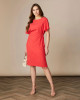 Fee G Harper Draped Dress with Shoulder Strap