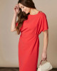 Fee G Harper Draped Dress with Shoulder Strap