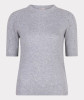 Esqualo Top rib short sleeve studs Grey