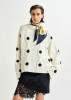 Essentiel Antwerp White and black polka-dot Sweater