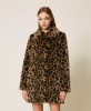 Twinset  Faux Fur Coat Animal Print