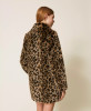 Twinset  Faux Fur Coat Animal Print