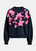 Essentiel Antwerp Pink Floral Sequin Embroidered Sweatshirt