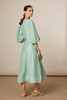 Fee G Kylie Puff Sleeve Dress Green