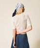 Twinset Diamond pattern jumper with pearls