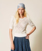 Twinset Diamond pattern jumper with pearls