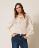 Twinset Cable knit jumper with bow