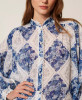 Twinset Ramie shirt with floral print