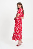 Pom Amsterdam Dress Crinkle Bubble Bloom Red 