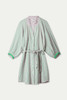 Pom Amsterdam Dress Seersucker Green Pink  