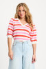 Pom Amsterdam Pullover Striped Pink Orange